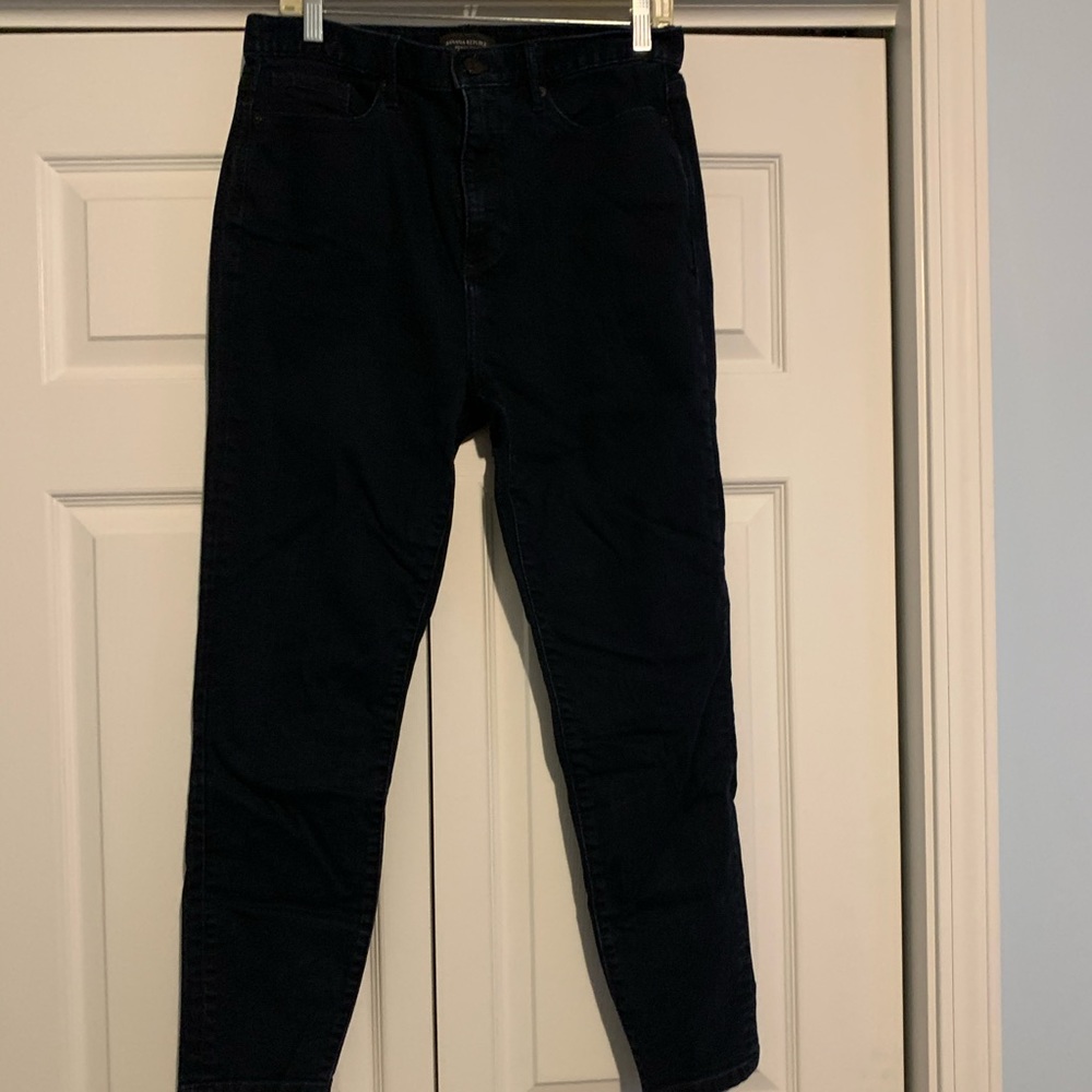 Dark wash ankle skinny jeans
